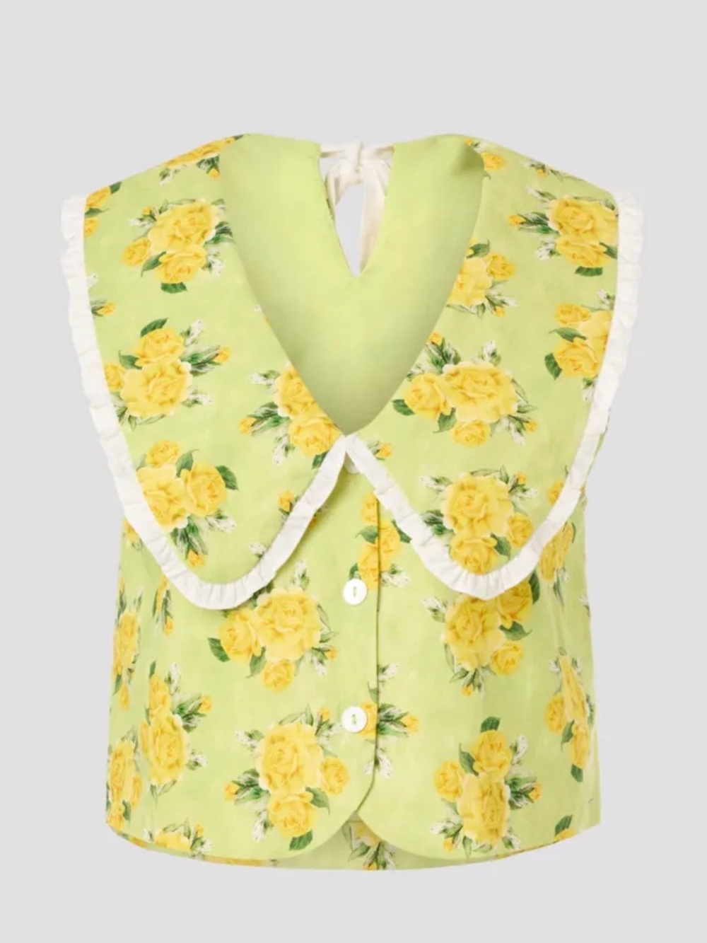 Rachel Antonoff Georgia Floral Collared Top small